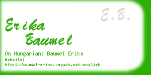 erika baumel business card